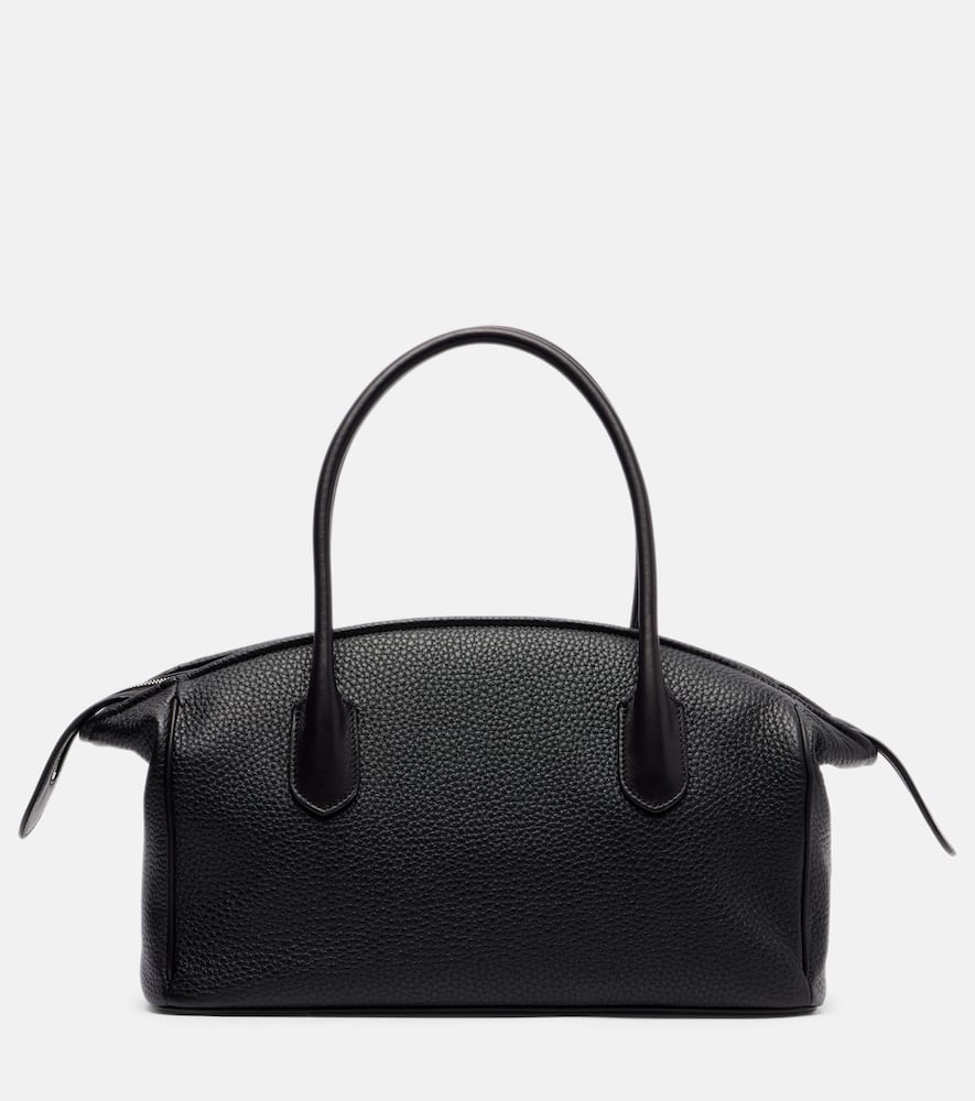 The Row Leather Duffel Bag In Black