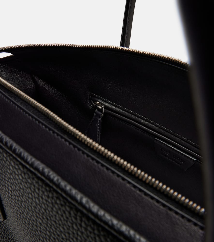 The Row Leather Duffel Bag In Black