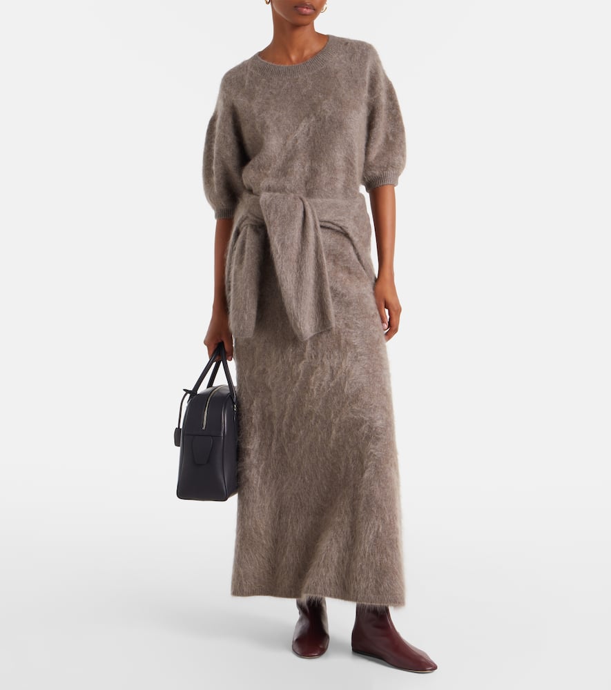 Lisa Yang Asta Cashmere Maxi Skirt In Gray