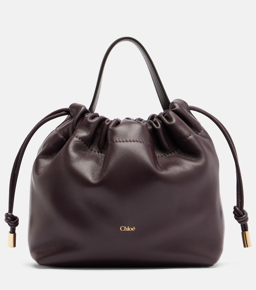 Chloé Icons Mini Leather Shoulder Bag In Purple