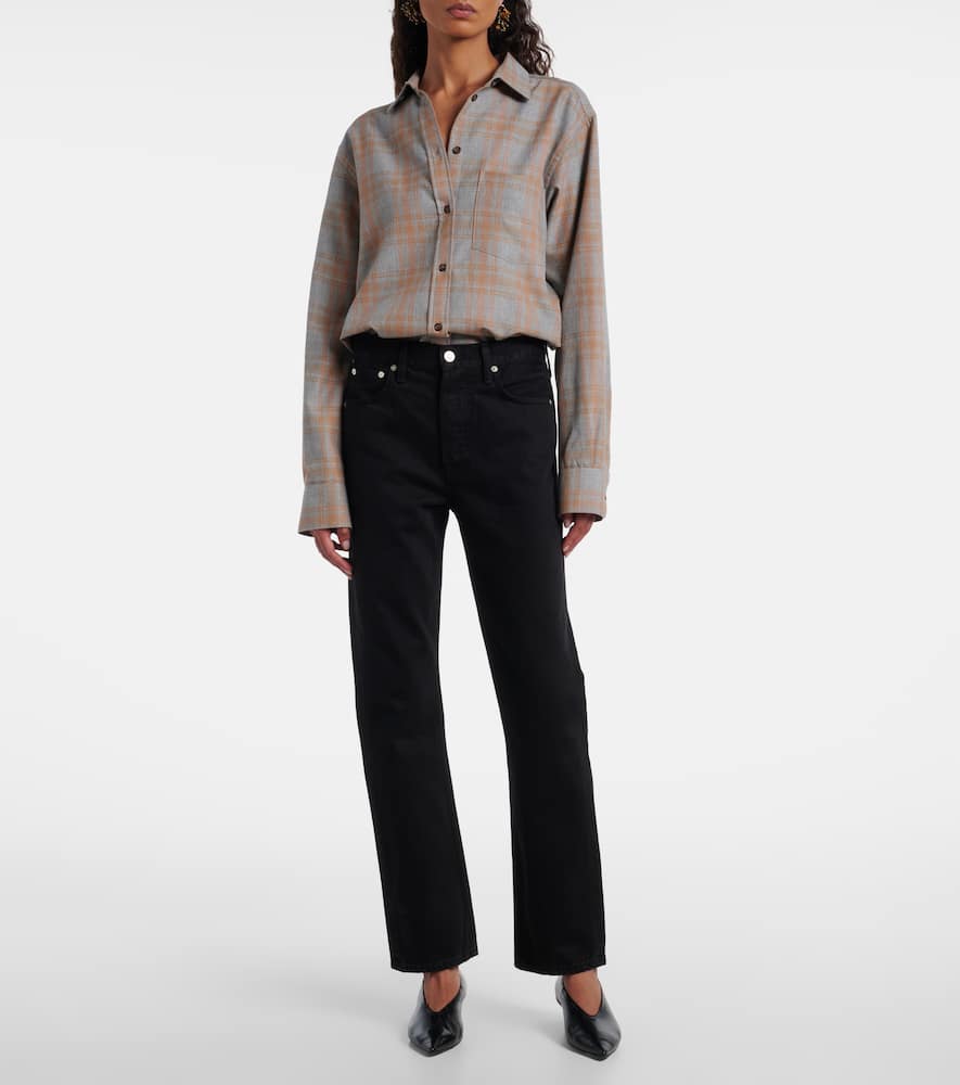 Citizen Of Humanity Blaine High-rise Straight Jeans In Black