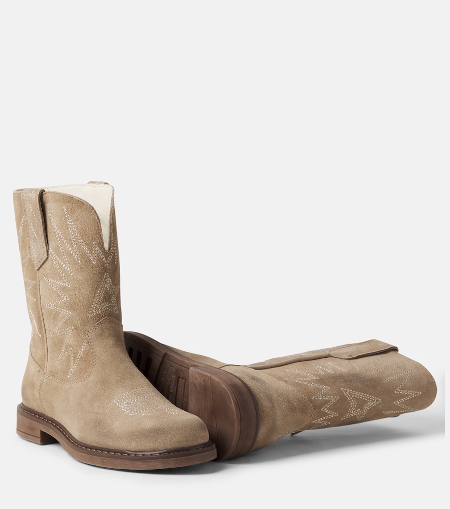  Golden Goose Kids Golden Goose Kids Stiefel Wish Star Biker Aus Veloursleder 