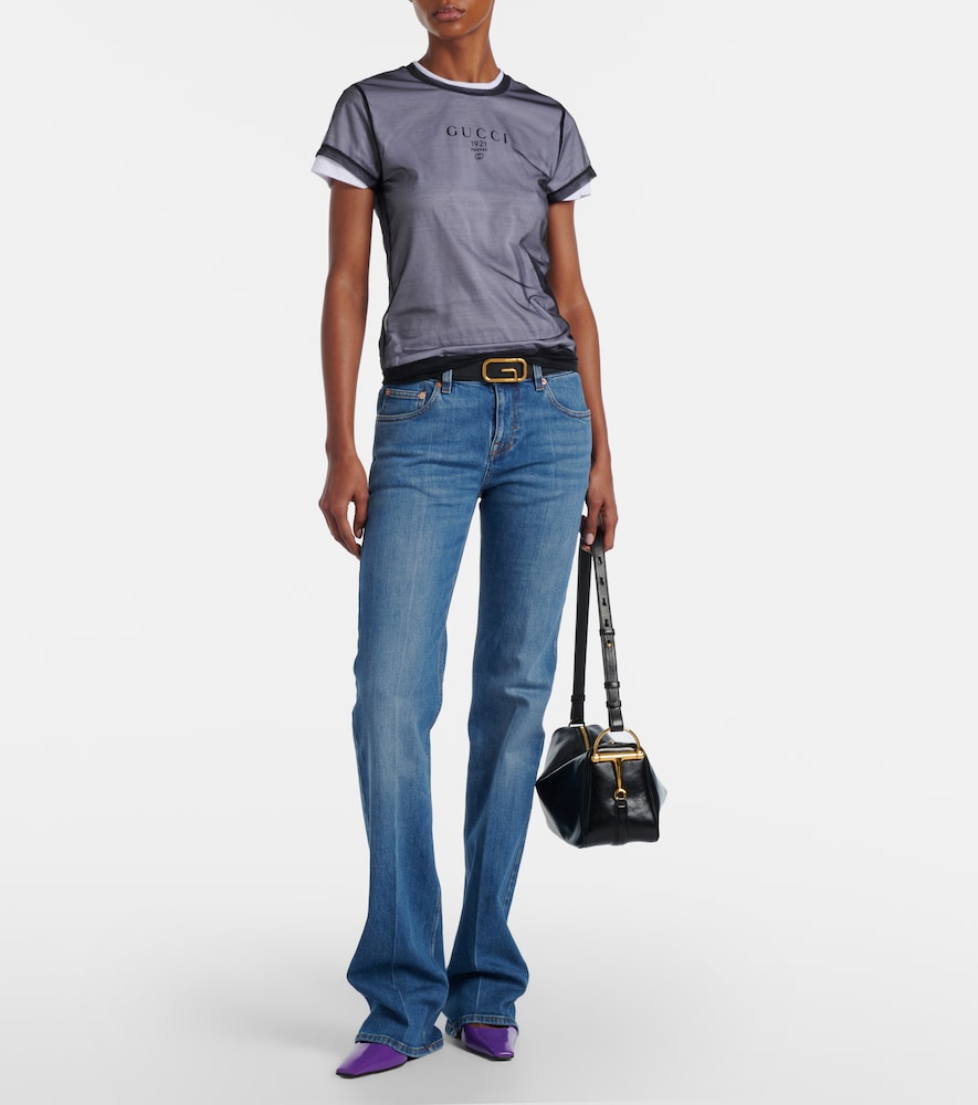Gucci Layered cotton-blend jersey T-shirt