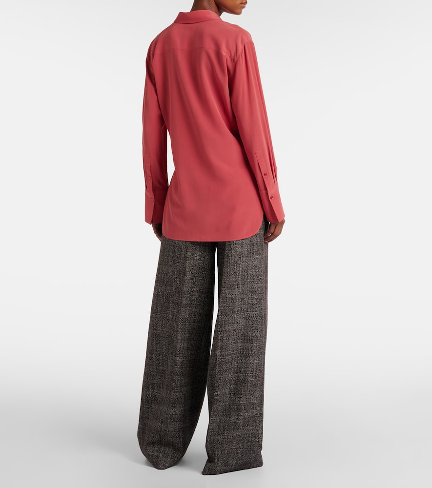 Joseph Joe Silk Crêpe De Chine Shirt In Pink