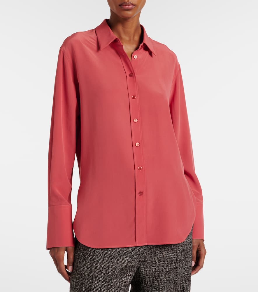 Joseph Joe Silk Crêpe De Chine Shirt In Pink
