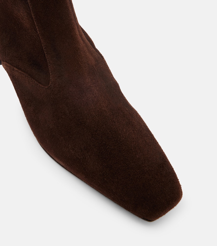 Aquazzura Remi 35 Suede Over-the-knee Boots In Brown