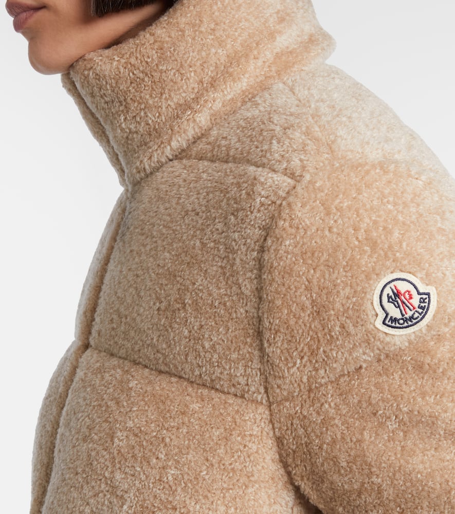 Moncler Cedre Teddy Down Jacket In Neutral