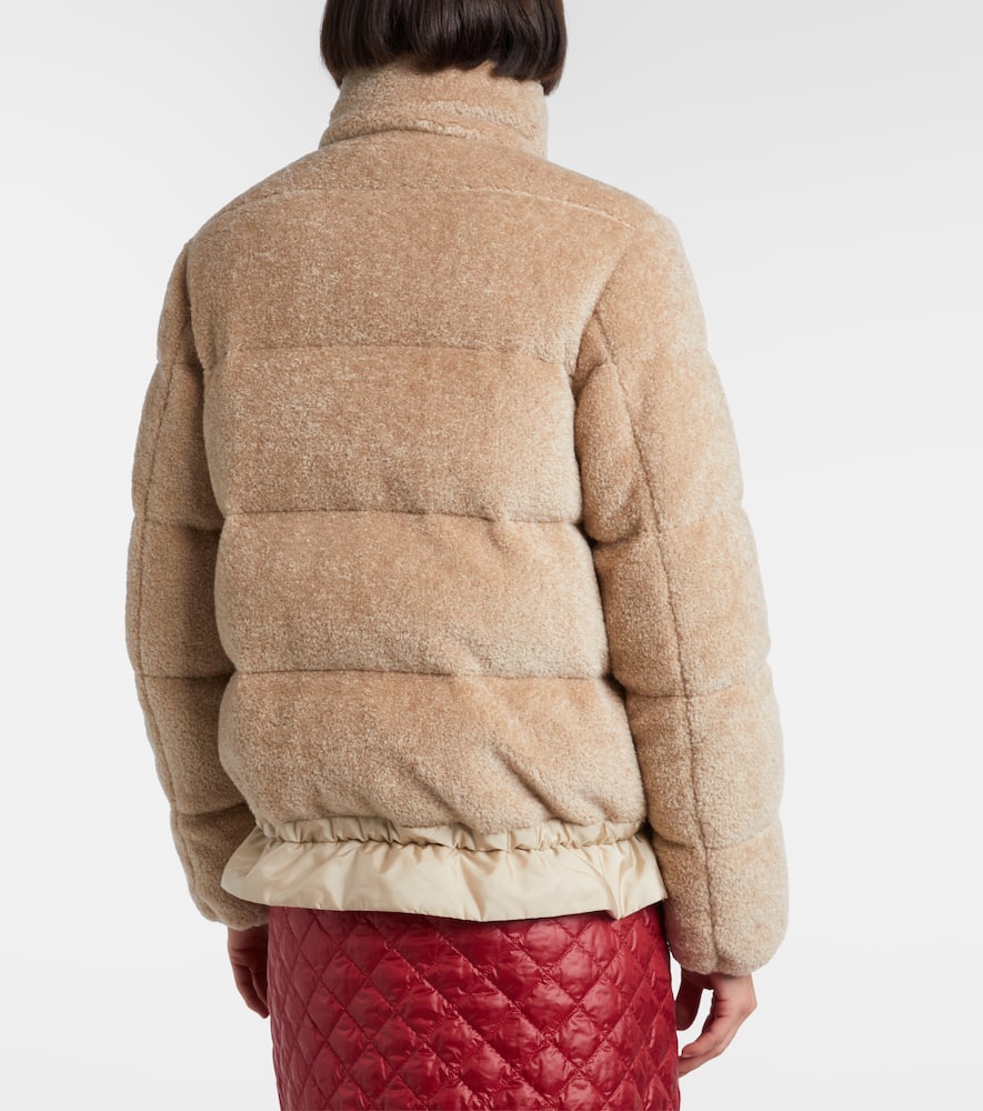 Moncler Cedre Teddy Down Jacket In Neutral