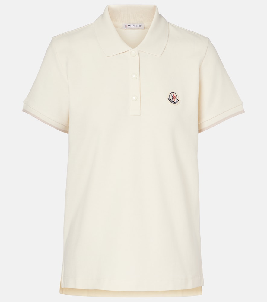Moncler Donna Polo In Cotone Piqu矇 Con Logo Bianco It Taglia 44- Mytheresa