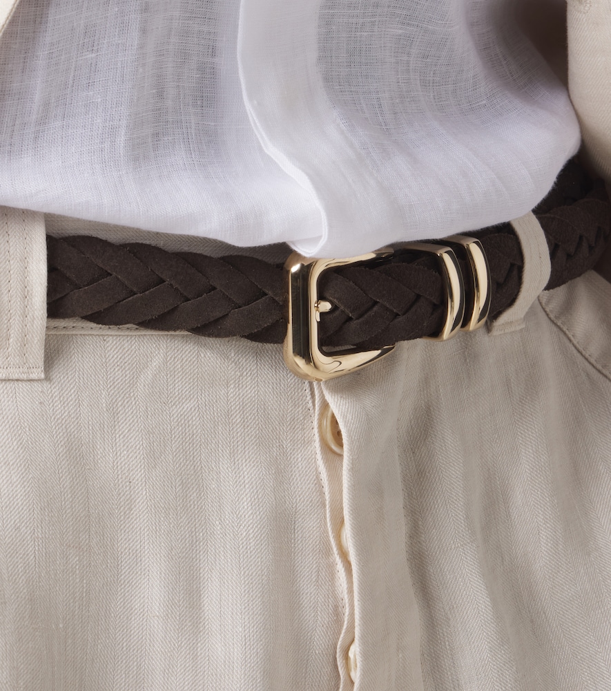  Brunello Cucinelli Brunello Cucinelli Braided Suede Belt 