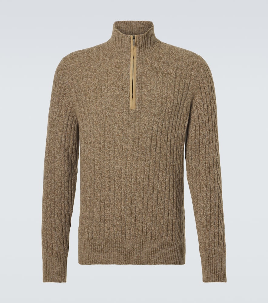 Pullover in cashmere a trecce