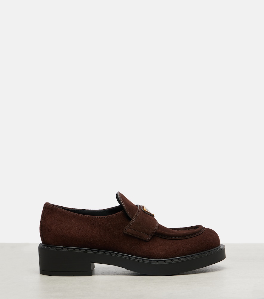  Prada Prada Chocolate Suede Loafers 