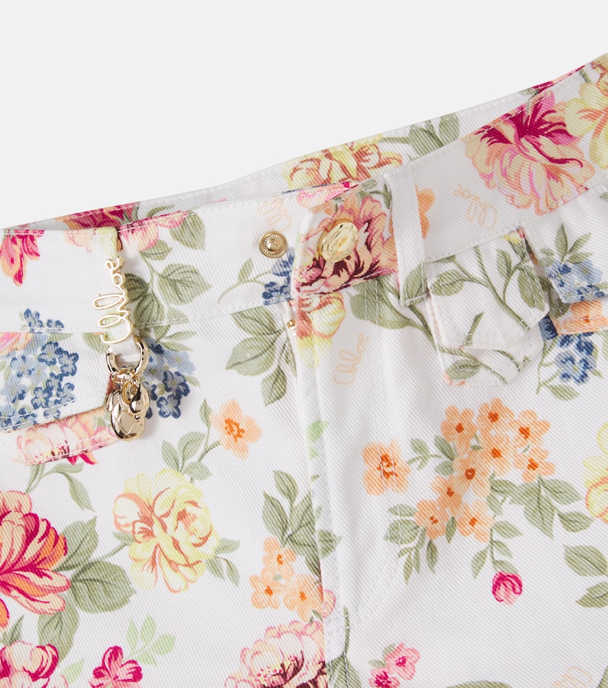  Chloe Kids Chloé Kids Shorts De Algodón Floral 