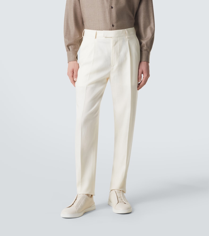  Zegna Zegna Gerade Hose Aus Leinen 
