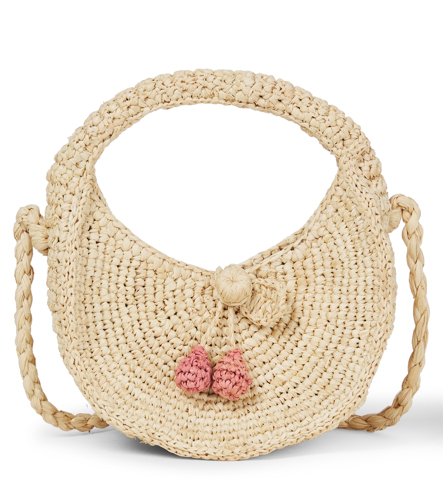 Bonpoint Beige Loulou Raffia Shoulder Bag - Mytheresa