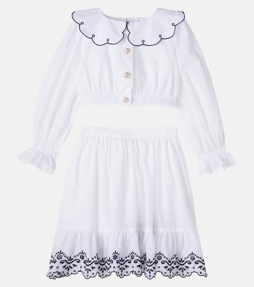  Patachou Patachou Set Aus Bluse Und Rock Aus Baumwolle 