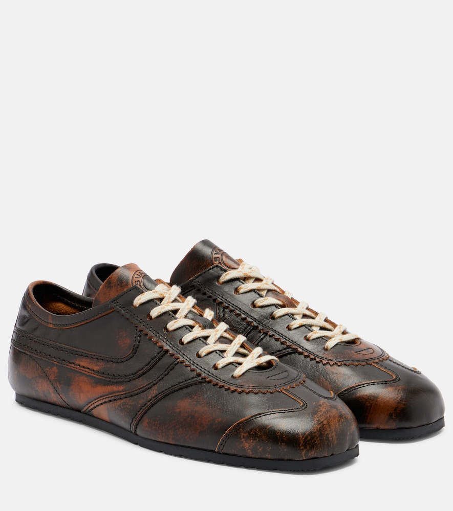 Dries Van Noten Dries Van Noten Distressed leather sneakers　ドリス ヴァン ノッテン ダメージレザースニーカー