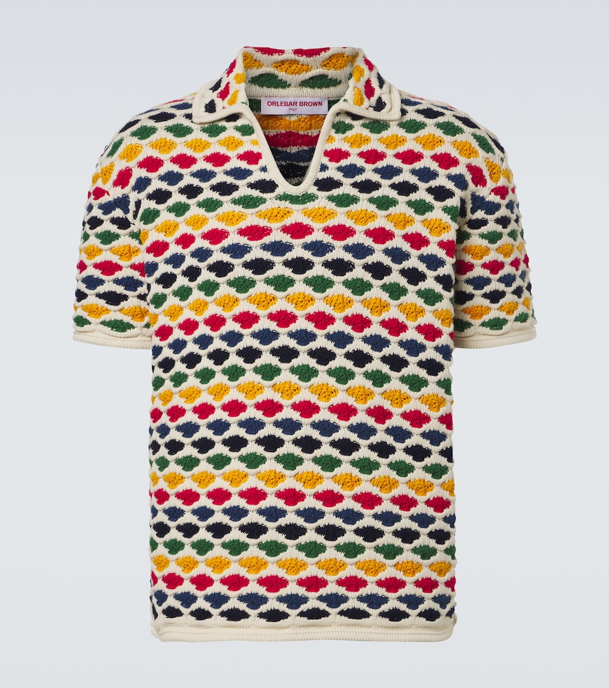 Orlebar Brown Camicia bowling Batten in crochet di cotone