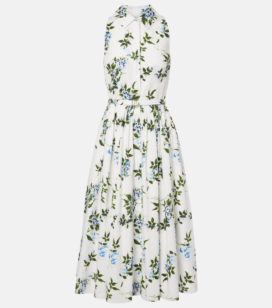 Emilia Wickstead Norika belted floral cotton shirt dress
