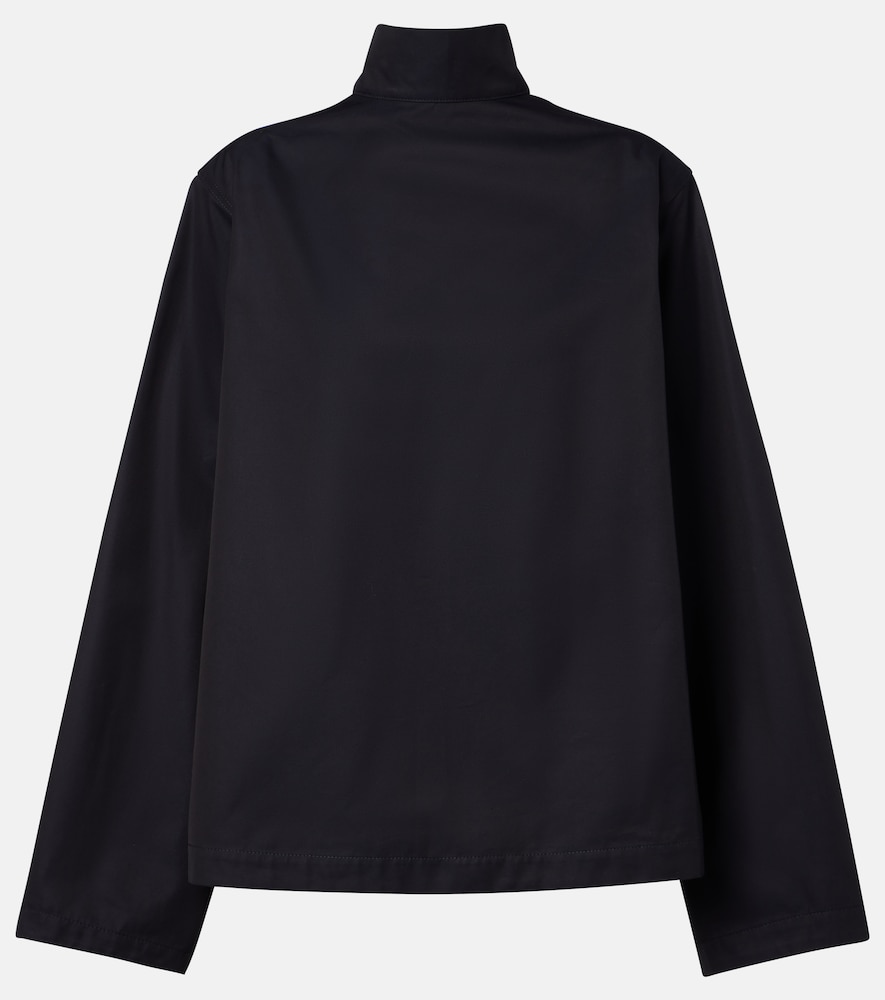 Alaïa Reversible Cotton Gabardine Jacket In Black
