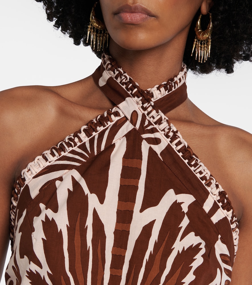 Suma Printed Cotton Crop Top