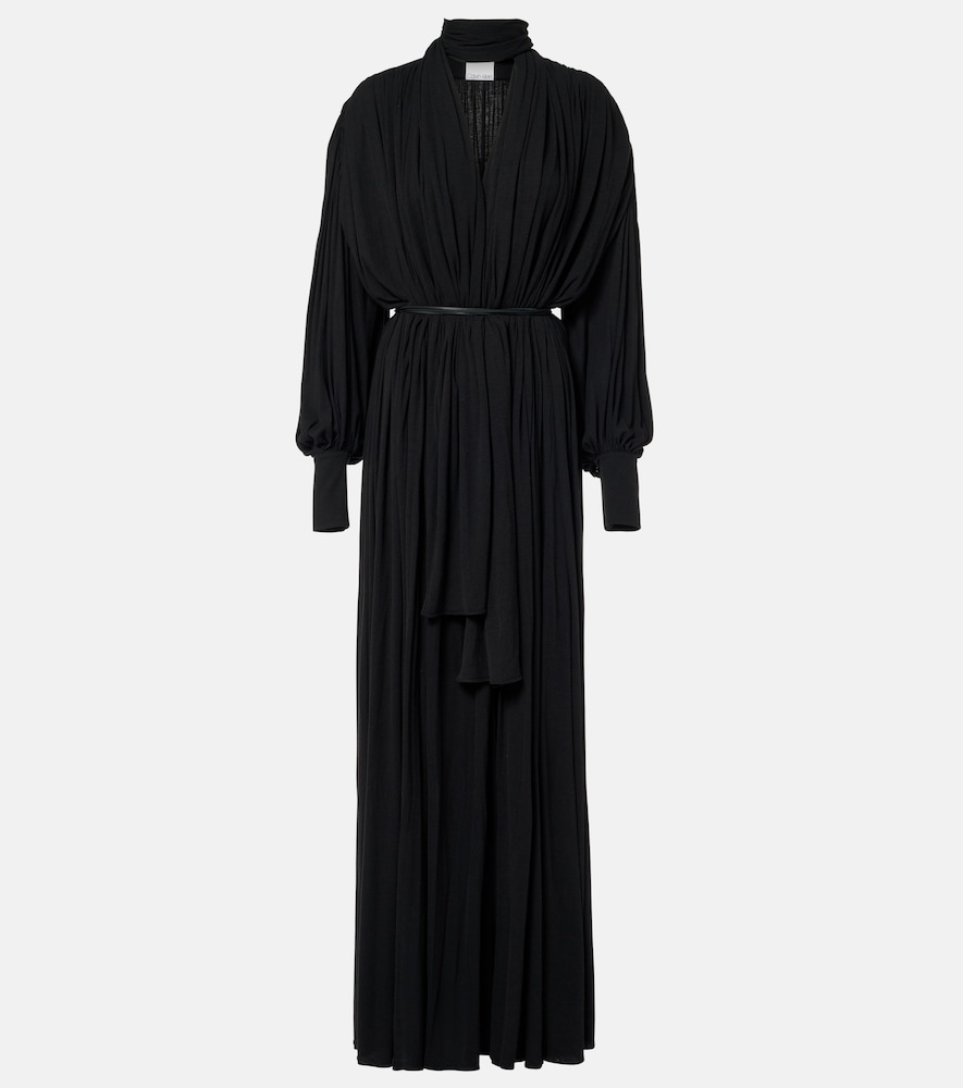 Calvin Klein Collection Yasmine scarf-detail cotton-blend maxi gown