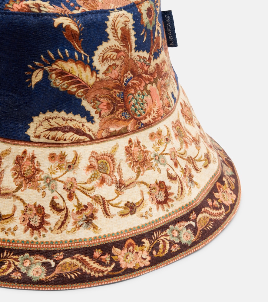  Zimmermann Zimmermann Reversible Printed Linen Bucket Hat 