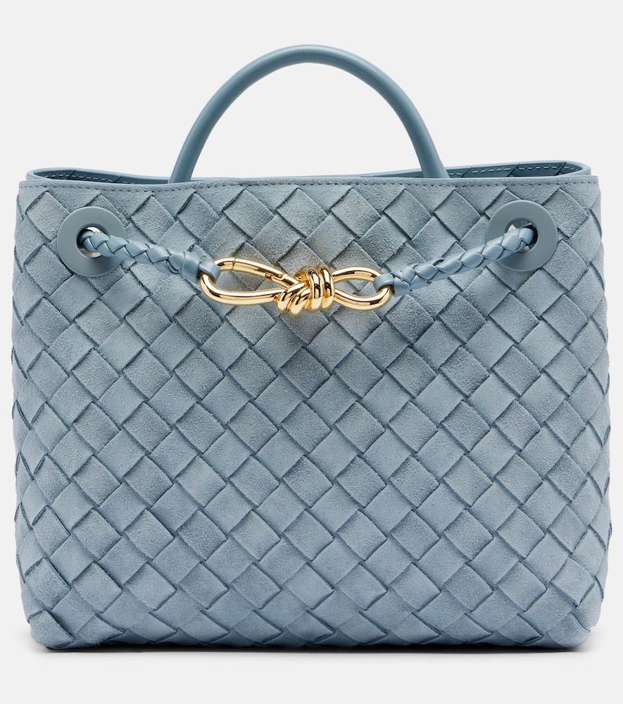 Bottega Veneta Women's Blue Andiamo Small Suede Top-Handle Bag - Mytheresa