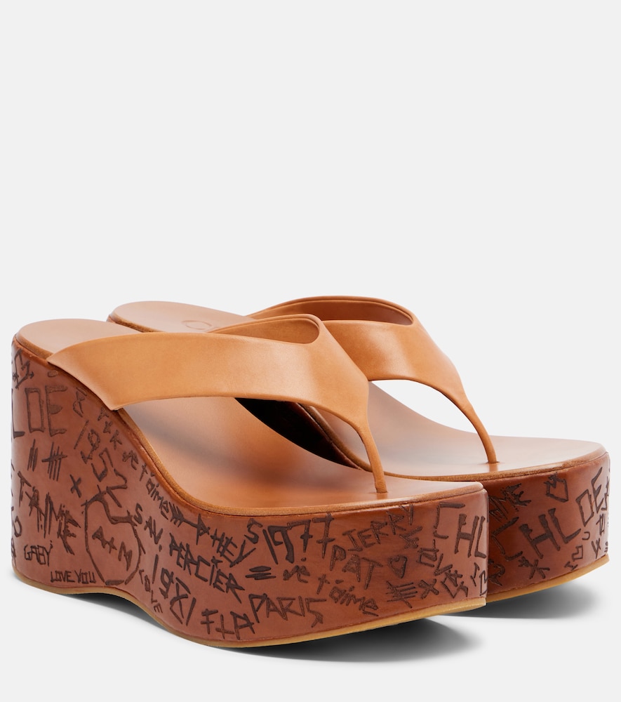 Chlo Tongs compenses Maxime en cuir 790 €