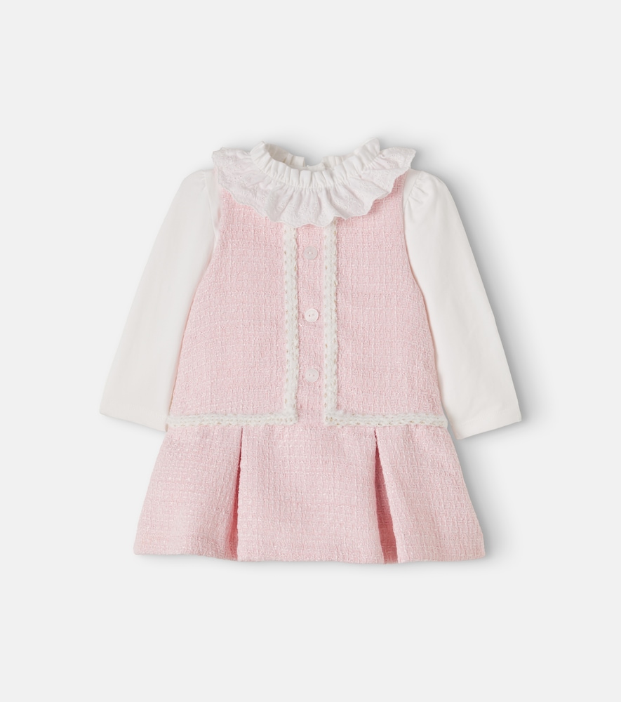 Set abito e top in tweed e misto cotone