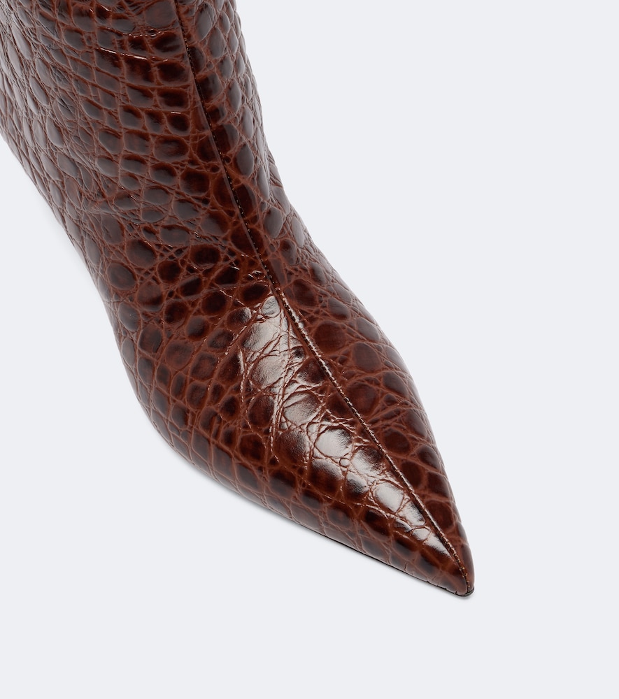 Le Monde Béryl Babouche Croc-Effect Knee-High Boots