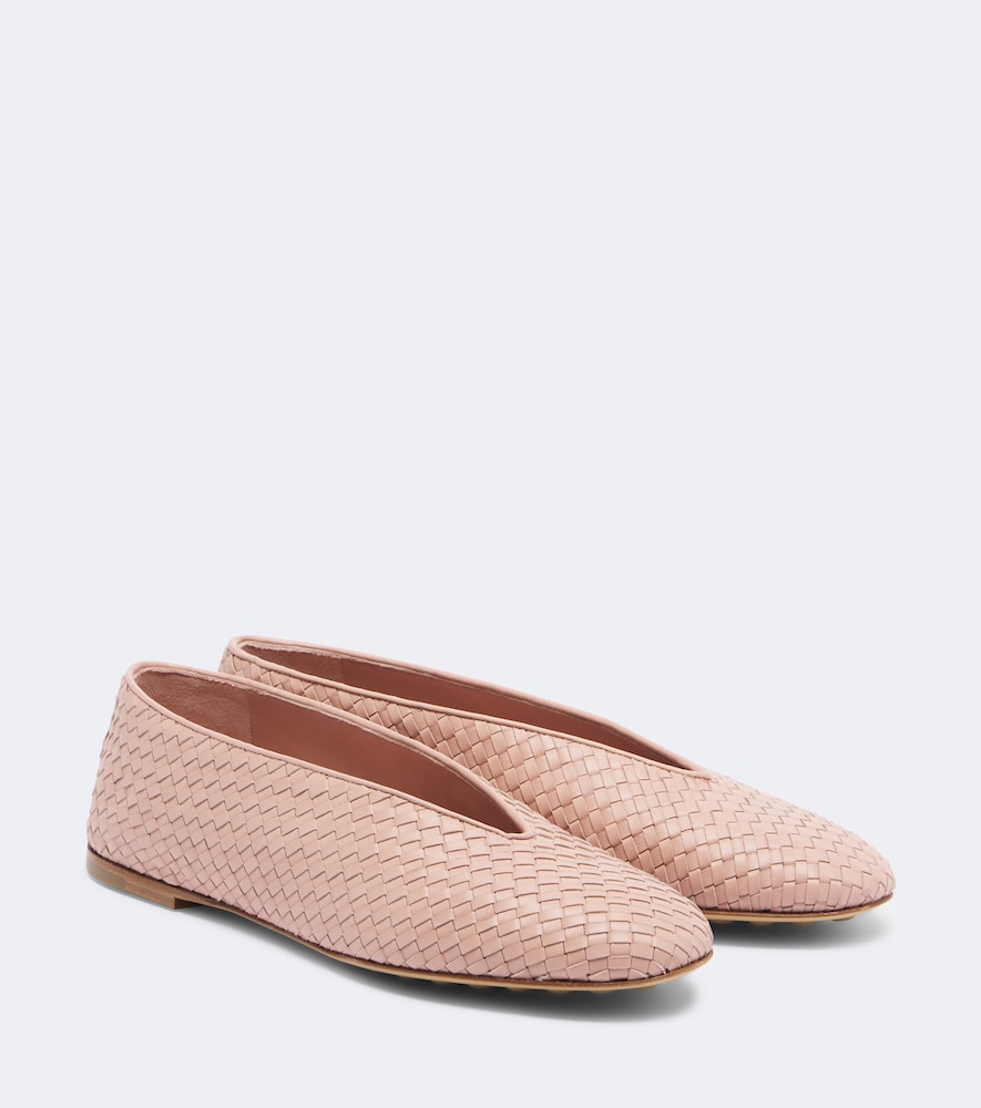 Ballerinas Rosa aus Leder