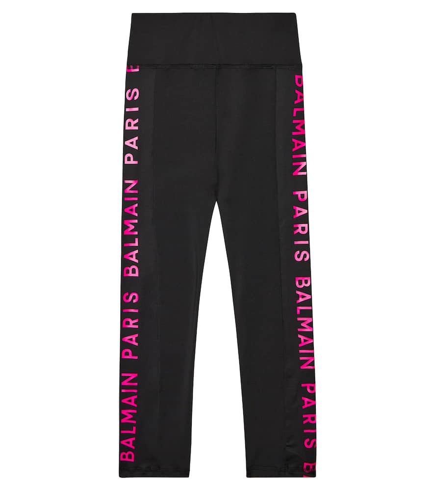 Balmain Kids Logo printed leggings