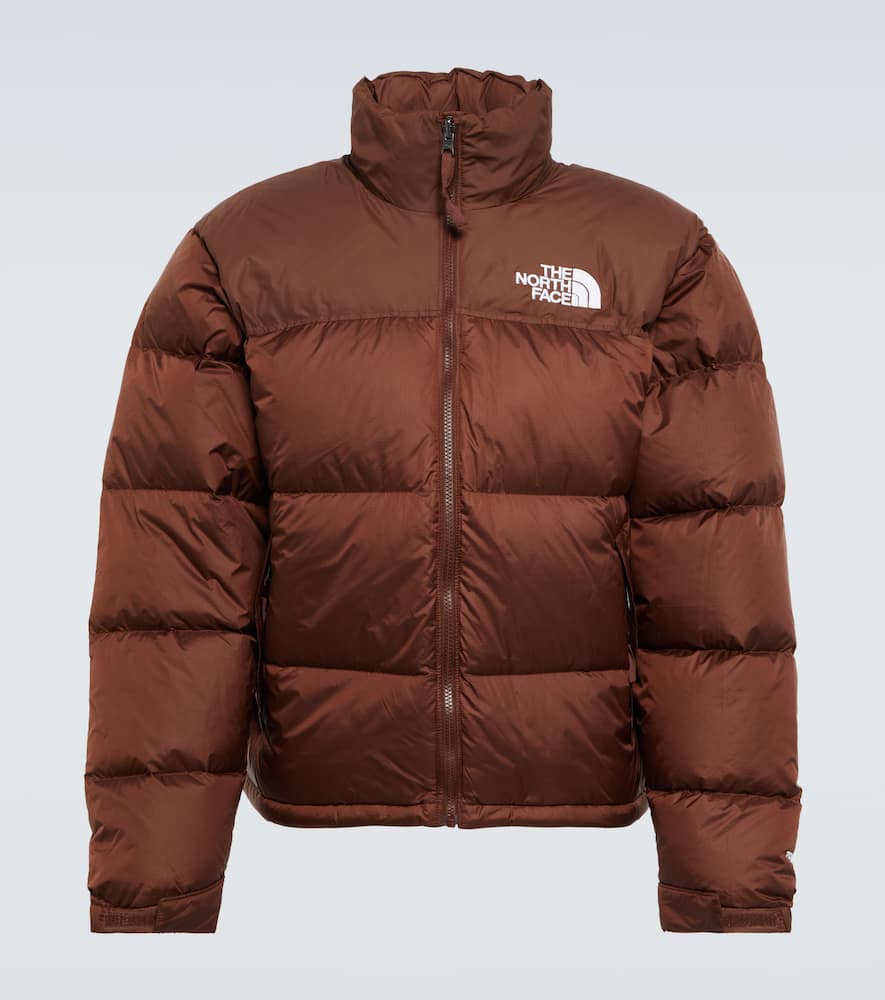 The North Face 1996 Retro Nuptse Quilted Shell Hooded Down Jacket In Dark Oak