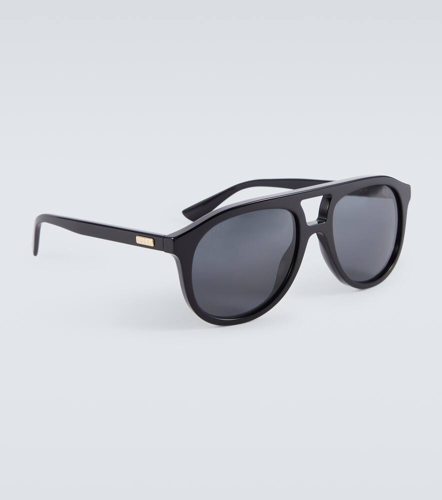 Gucci Aviator Frame Sunglasses Sunglasses In Black