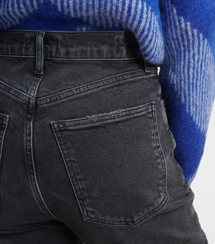 Agolde Stovepipe High-rise Slim Jeans In Grey
