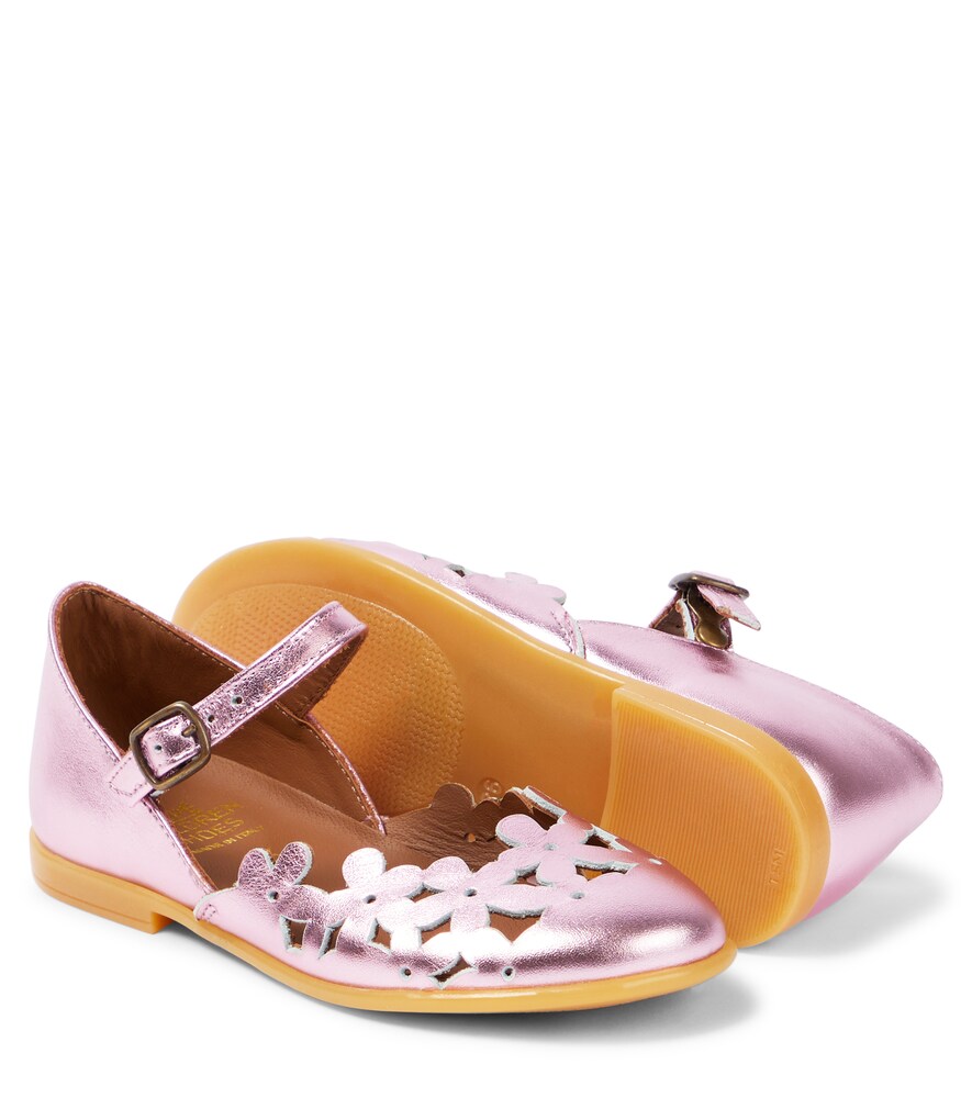  Pepe Pèpè Ballerinas Aus Metallic-leder 