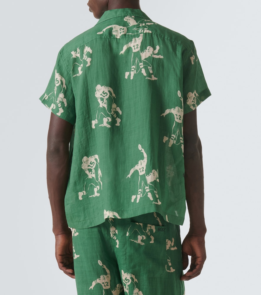  Bode Bode Hemd Football Silhouette Aus Leinen 