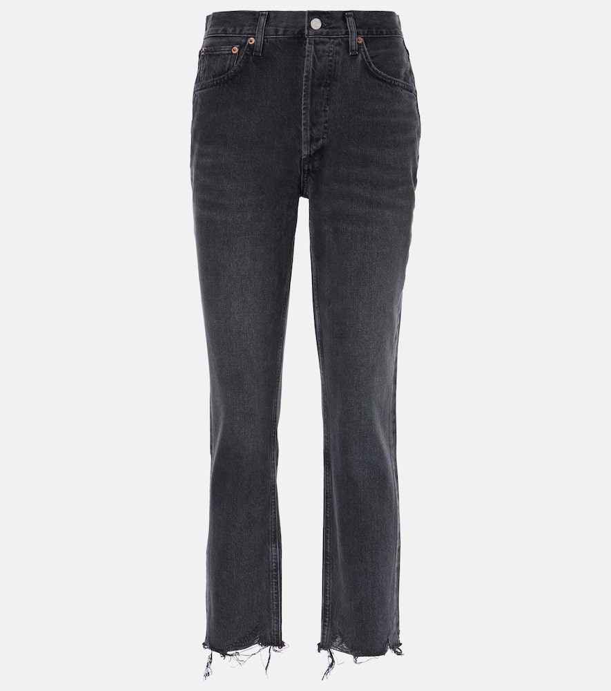 Riley high-rise cropped straight jeans