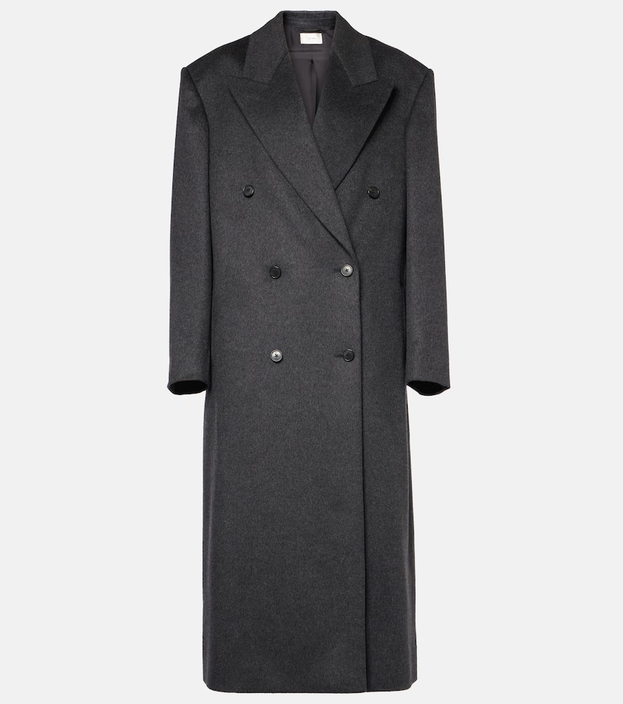 The Row Harisi Cashmere Coat In Grey