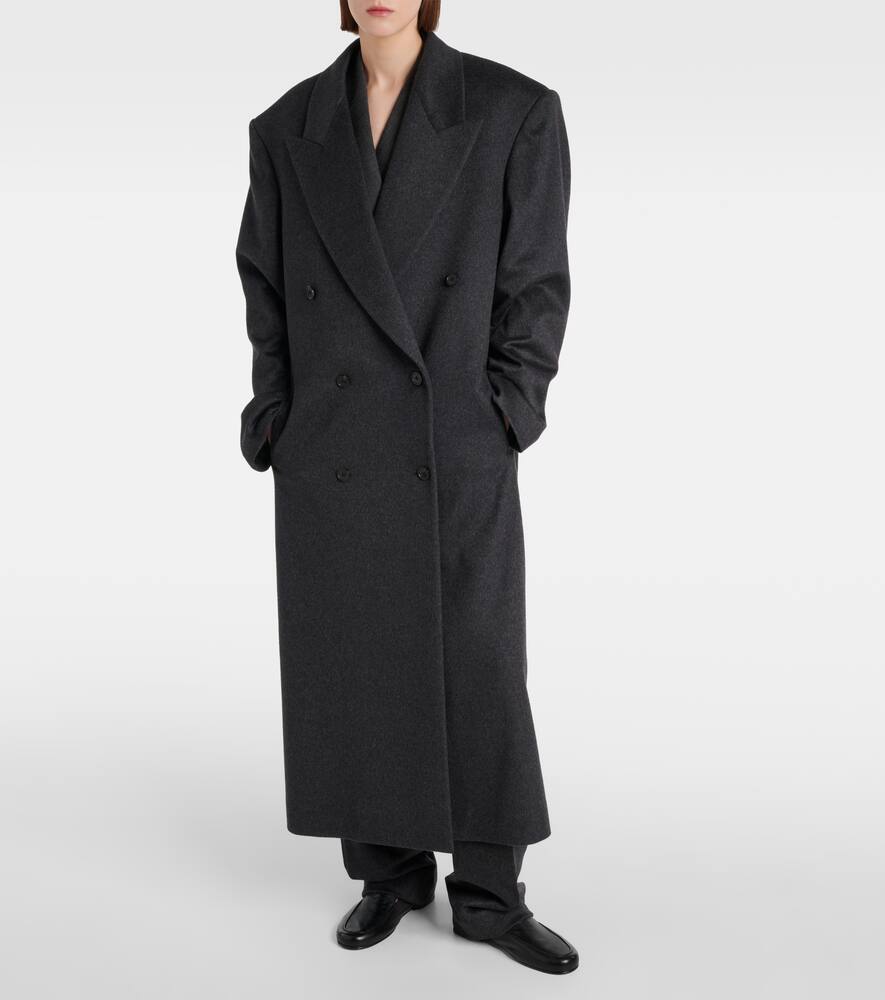 The Row Harisi Cashmere Coat In Grey