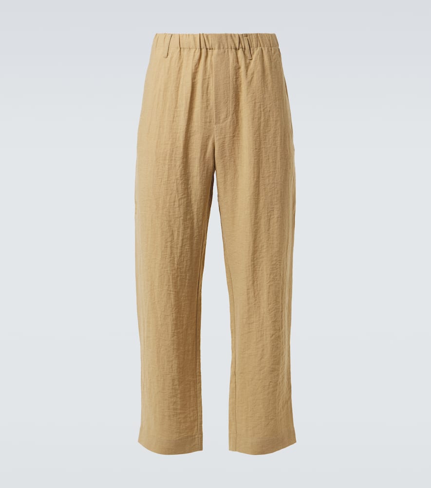 Mid-rise straight pants