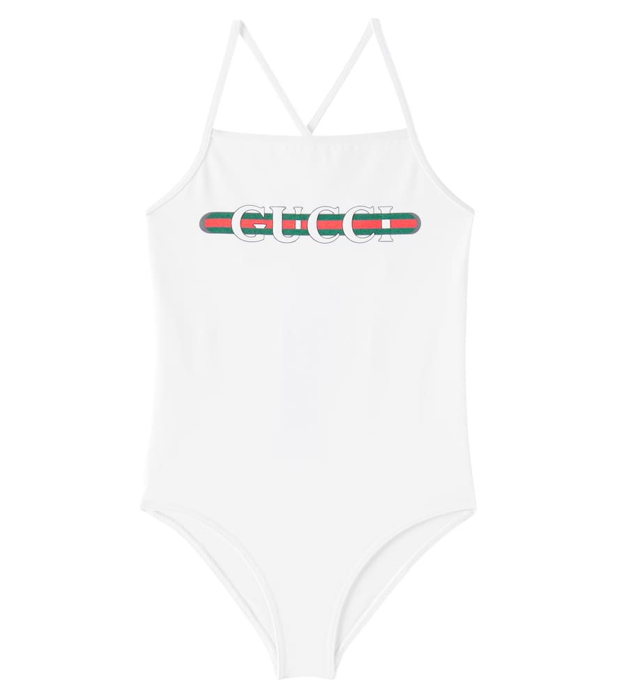 Gucci Badeanzug Web In Weiss