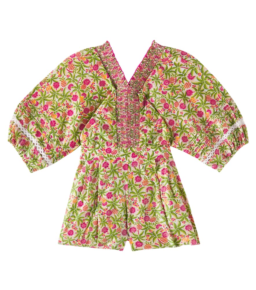 POUPETTE ST BARTH CHANTAL PRINTED COTTON-BLEND ROMPER