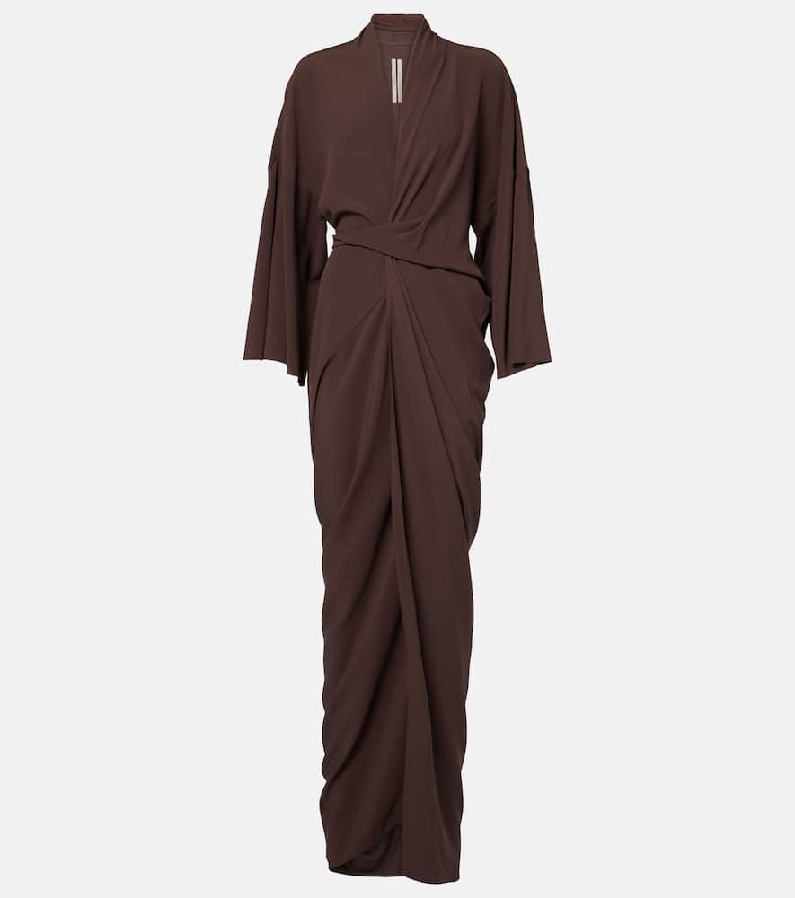 Satin wrap gown