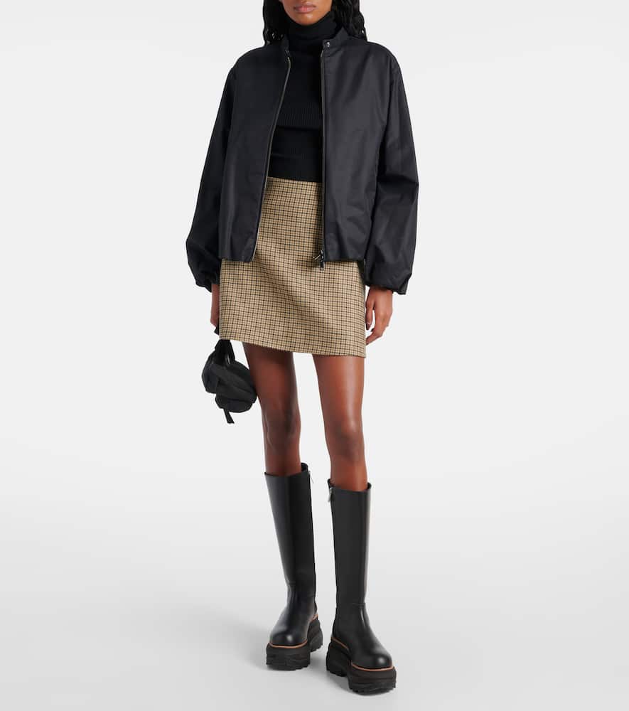 Shop Moncler Gruissan Cotton-blend Bomber Jacket In Black