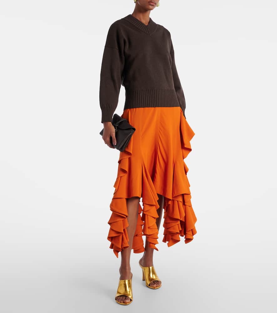 Bottega Veneta Pantoletten Rana Aus Metallic-leder