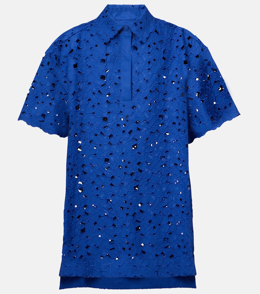 Zaffre broderie anglaise cotton shirt