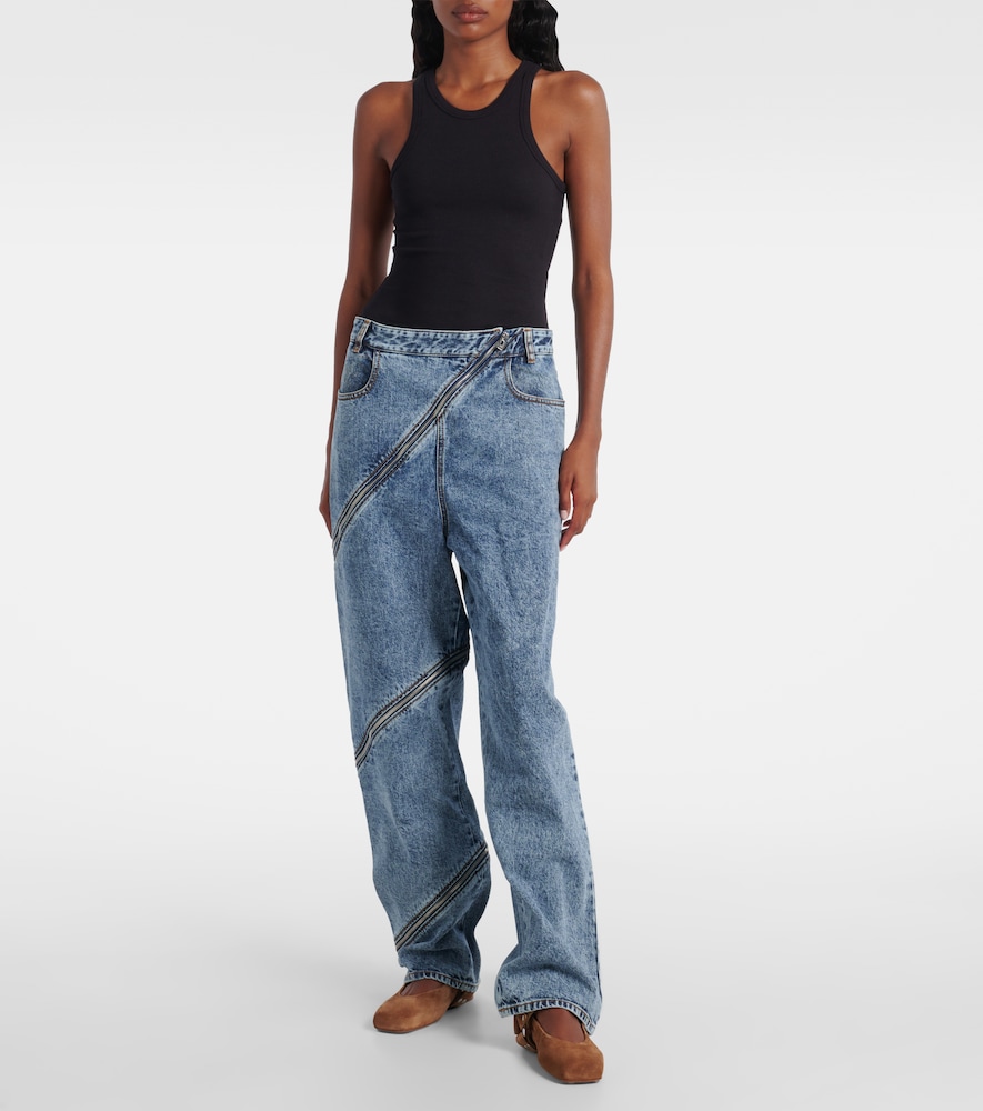 Alaïa Biker Suede Mary Jane Flats