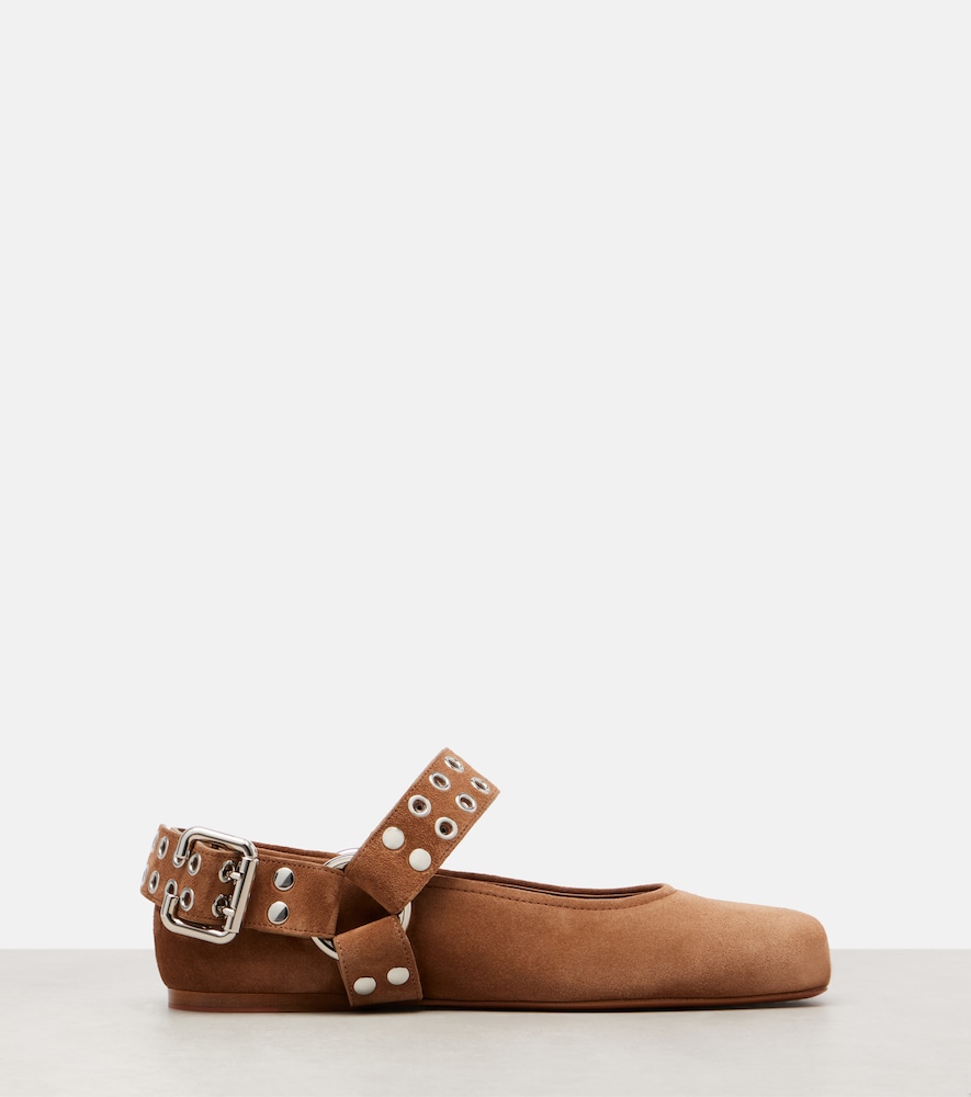  Alaia Alaïa Mary-jane-ballerinas Biker Aus Veloursleder 